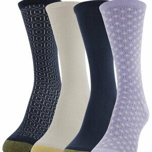 Gold Toe 4 Pack Geo Repeat Crew Socks